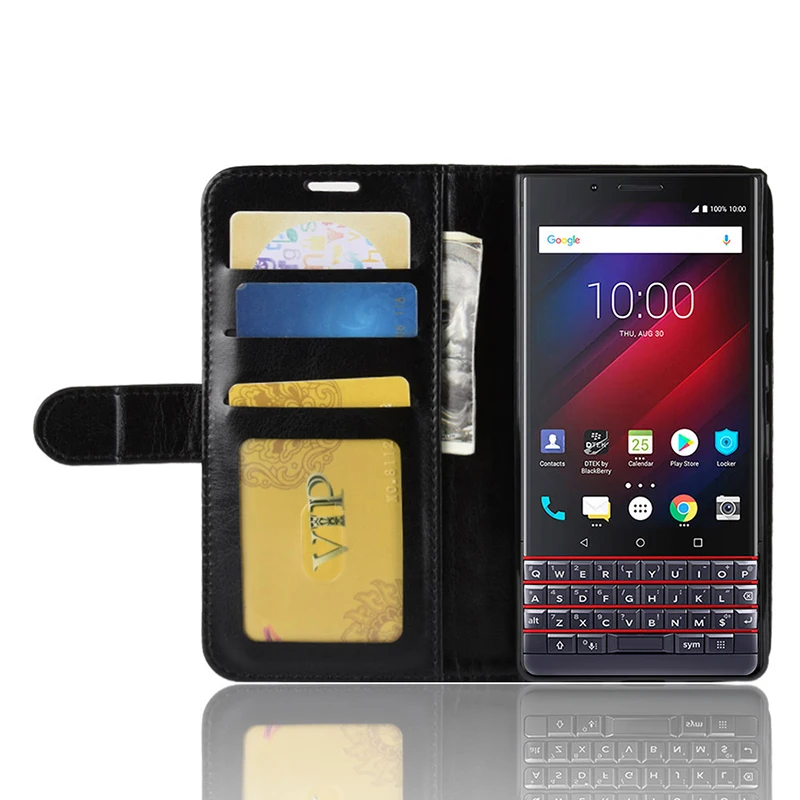 Кожаный чехол Alesser для BlackBerry Key 2 le key Lite флип из натуральной кожи телефона с