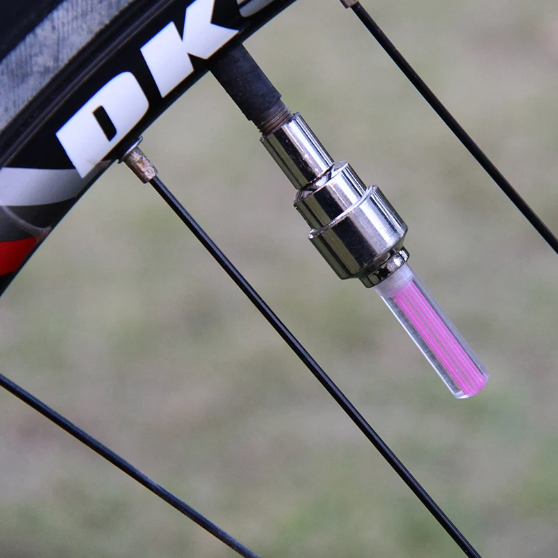 1pcs Bicycle Wheel Tire Valve Caps Lights LED Cycling Spokes Lantern Bike Lamp Accessories Color blue Green Pink Yellow | Спорт и