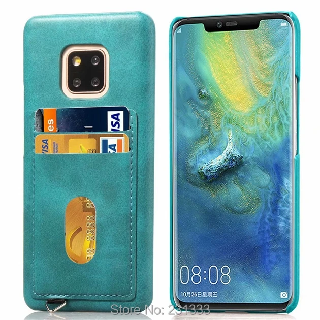 C-ku ретро Жесткий ПК PU кожаный чехол для Huawei Honor 7A MATE 20 PRO P30 P20 LITE слот кредитных карт