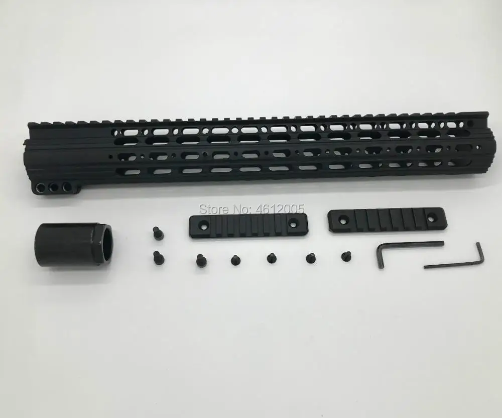 15 дюймов Пикатинни поручни Quad Rail для алюминия одно реечное трубчатое цевье AEG M4 M16