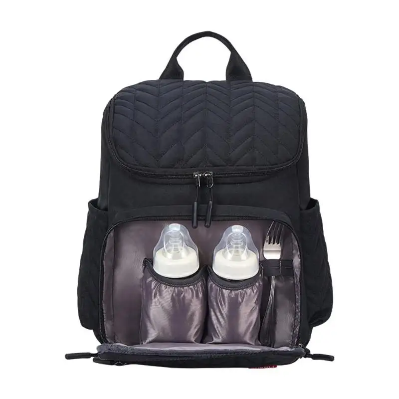 Solid Color Maternity Nappy Diaper Bags Large Capacity Mummy Backpack Baby Travel Nursing Storage Bag Waterproof Zipper Handbag | Мать и