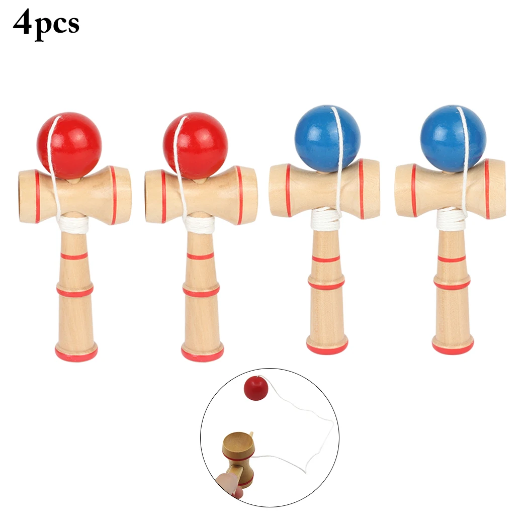 4 шт шар Kendama японская традиция творческая Вечеринка игра игрушка деревянная
