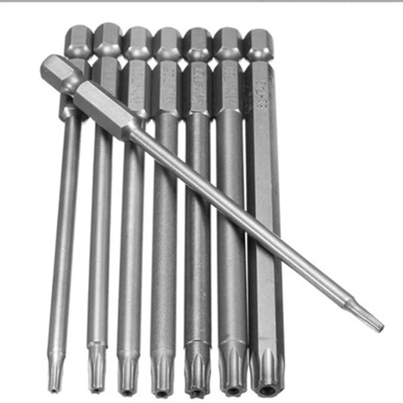 8Size/Set Electric 100mm Length Magnetic Torx Screwdriver Bits Set Tools T8 T10 T15 T20 T25 T27 T30 T40 | Инструменты