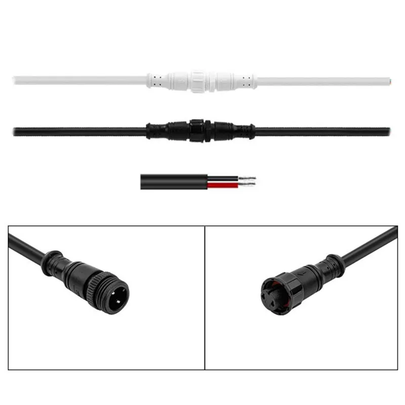 CLAITE 2 Pin 5A 18AWG инженерный женский и мужской водонепроницаемый IP67 кабельный провод