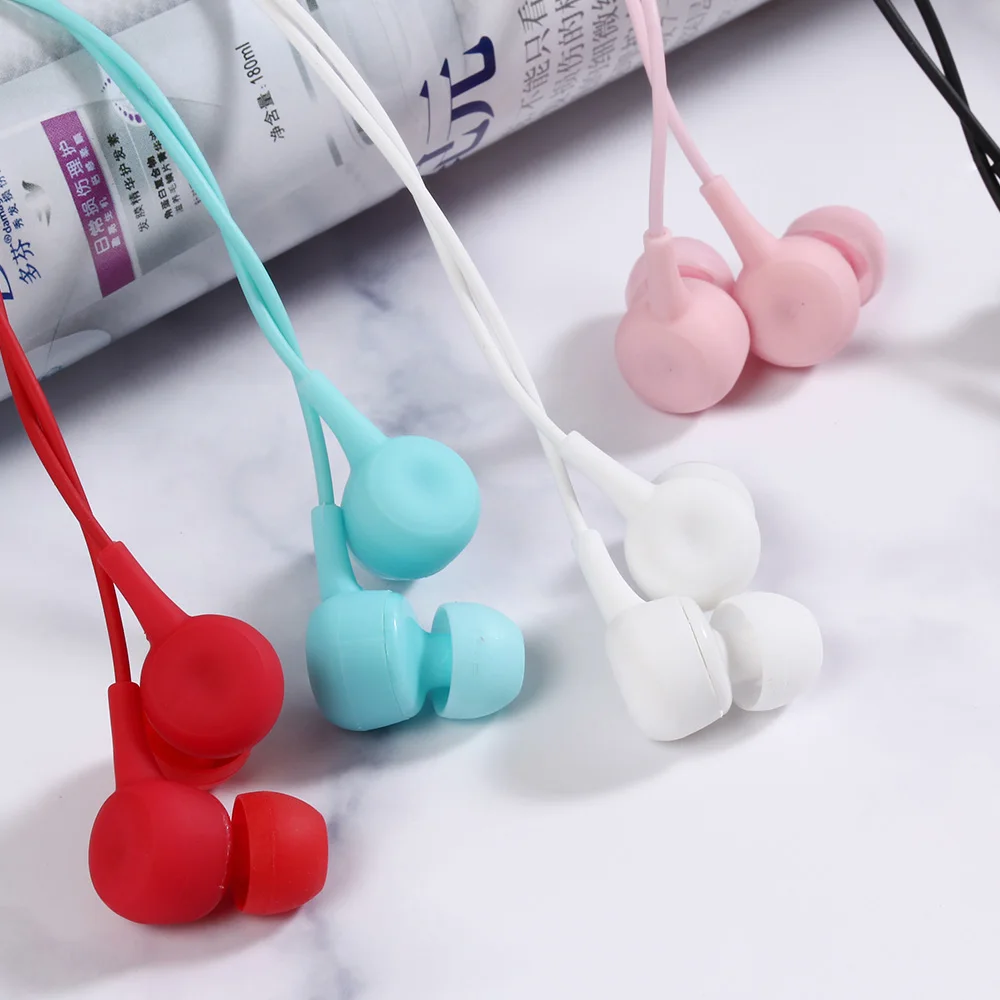 KISSCASE карамельный цвет в ухо Бас Звук Наушники для смартфона спортивные Игровые