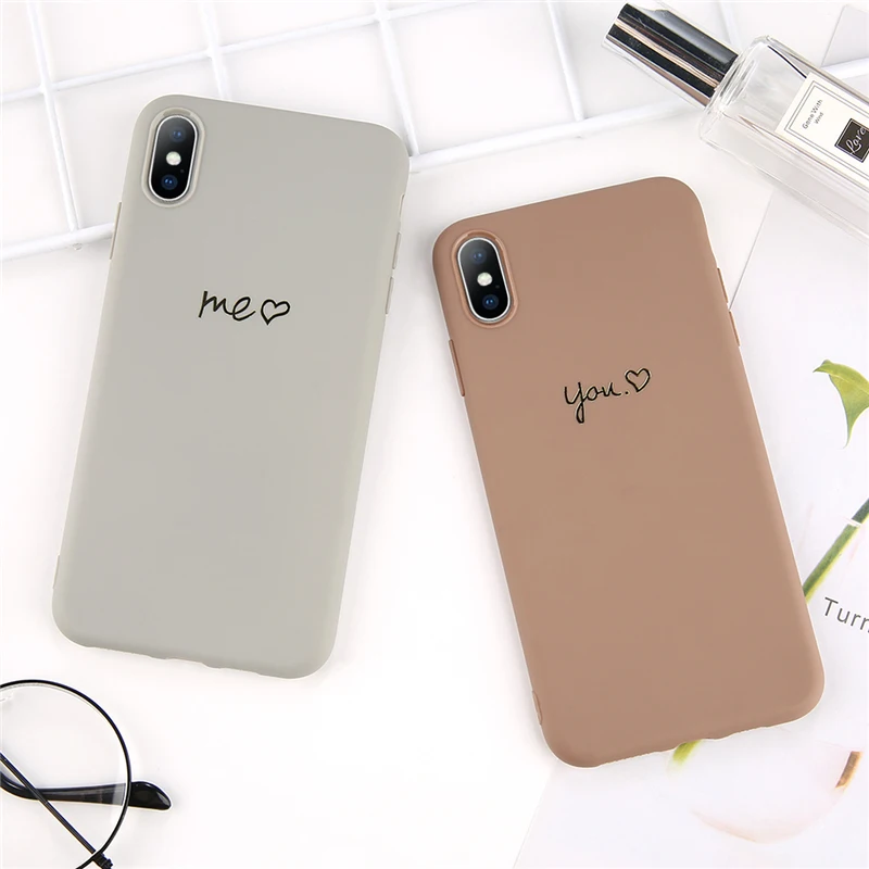 Lovebay чехол для телефона iPhone 6 6s 7 8 Plus X XR XS Max Модный милый мягкий ТПУ с надписью Love