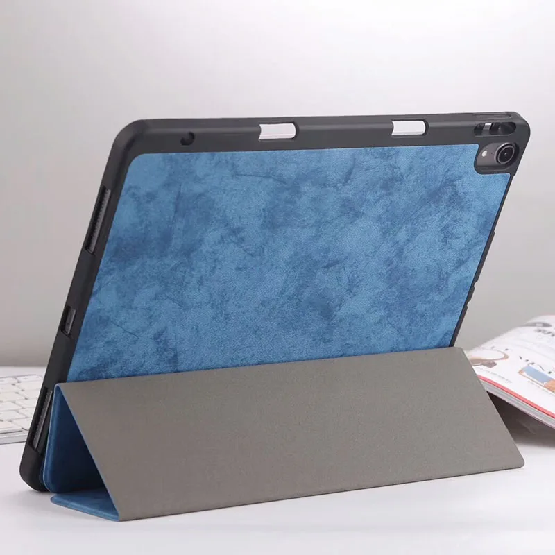 Чехол для iPad Pro 12 9 дюйма 2018 Винтажный чехол из искусственной кожи + Мягкий ТПУ