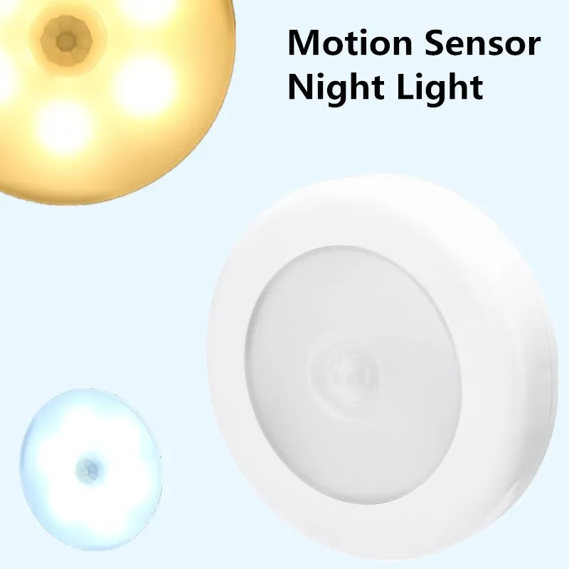 Беспроводной PIR Авто Светодиодный Ночной светильник движения Сенсор