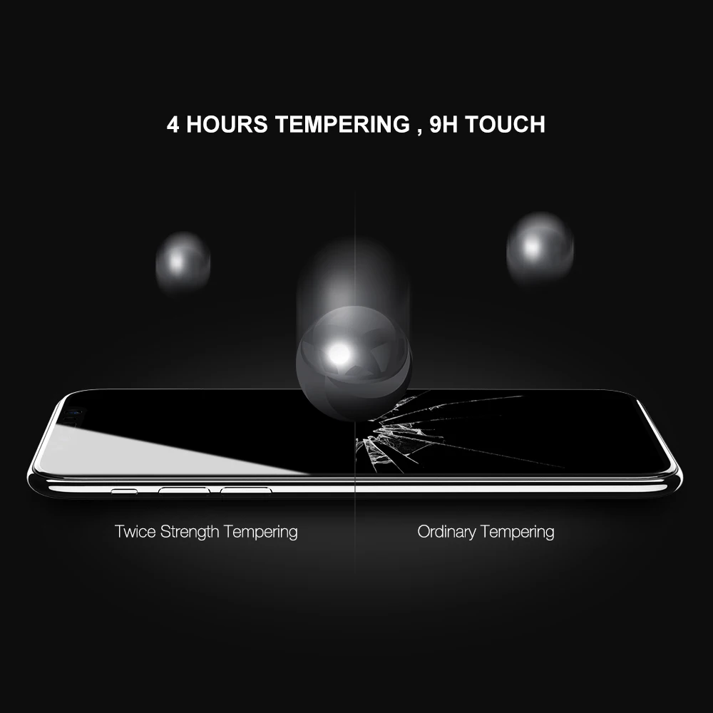 KISSCASE For iPhone 6 6s 7 8 Plus Tempered Glass 6D Carbon Fiber for X XR XS Max Full Cover Screen Protector | Мобильные телефоны и