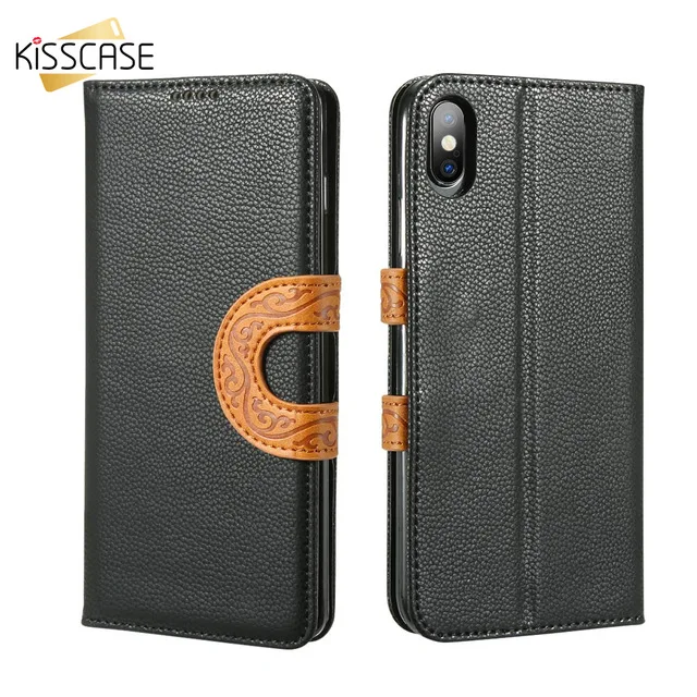 KISSCASE чехол для samsung J4 J6 плюс J8 2018 кожаный портмоне на магнитной застежке телефона
