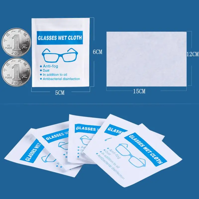 25 шт./кор. новая предварительно увлажненная ткань для чистки очков|Аксессуары