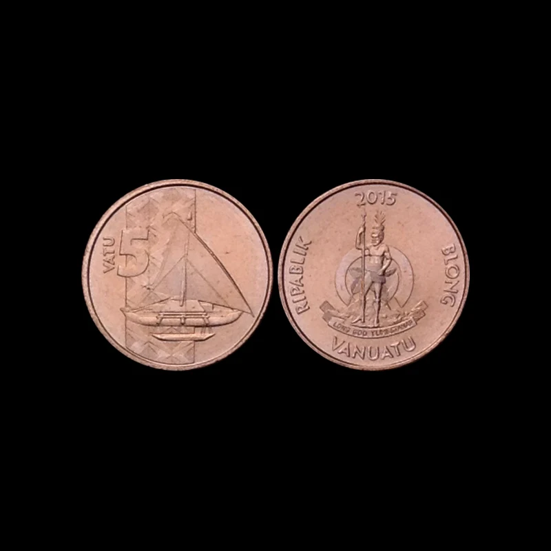 Монеты Vanuatu 5 вату KM #5 2015 UNC нециркулирующие из океана коллекция подарок 100%