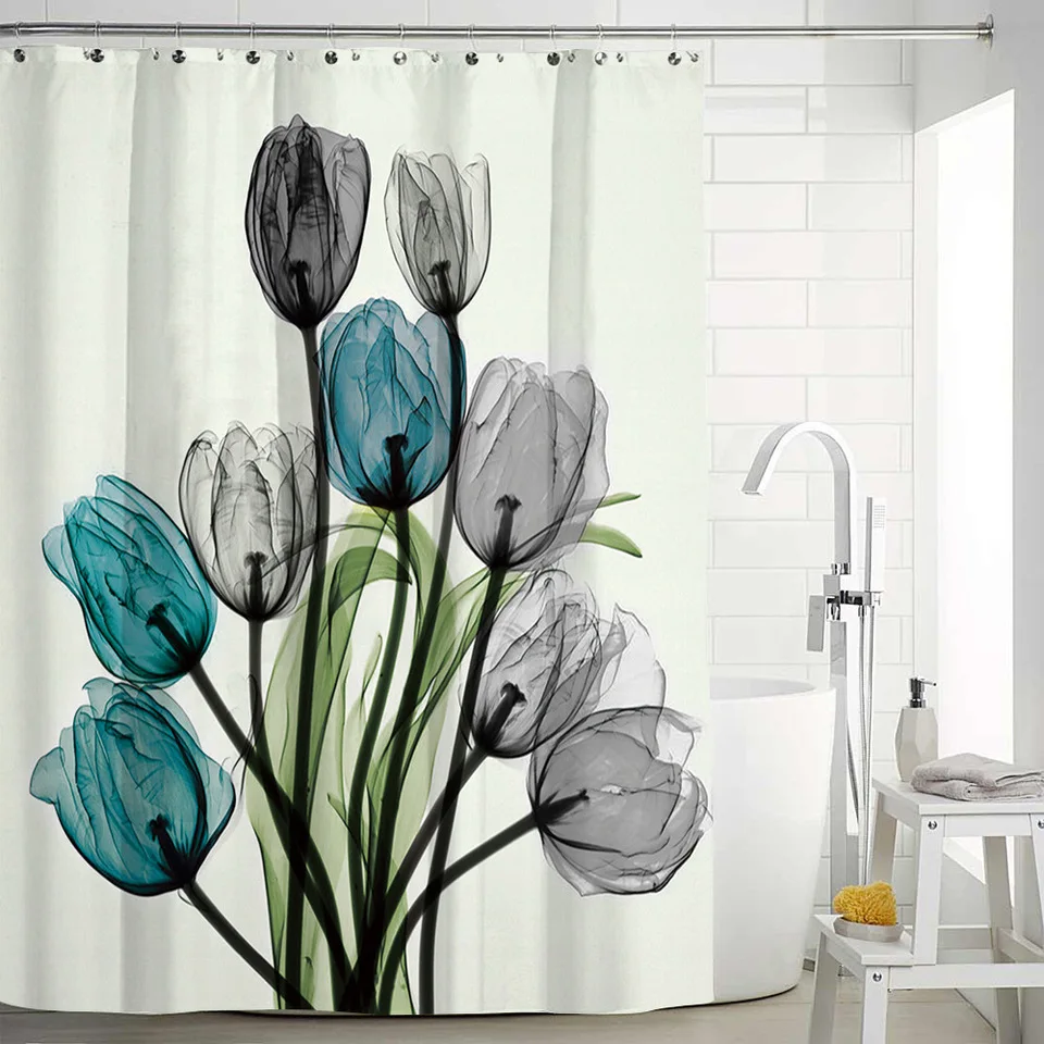 Мака Водонепроницаемый перегородка Шторы Ванна украшенное мозаикой из