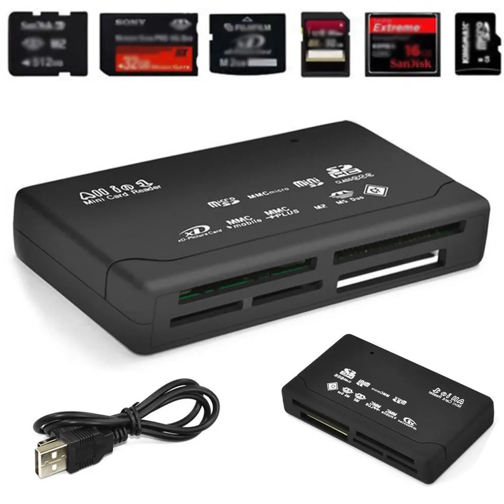 Все-в-одном USB2.0 считыватель паролей портативный универсальный многофункциональный флэш-памяти Plug And Play Мини Высокоскоростной считыватель карт