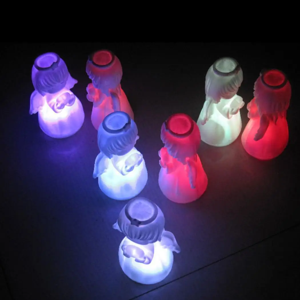 Мультфильм милый ангел девушка цвет светодио дный изменение LED ночь ful свет форма