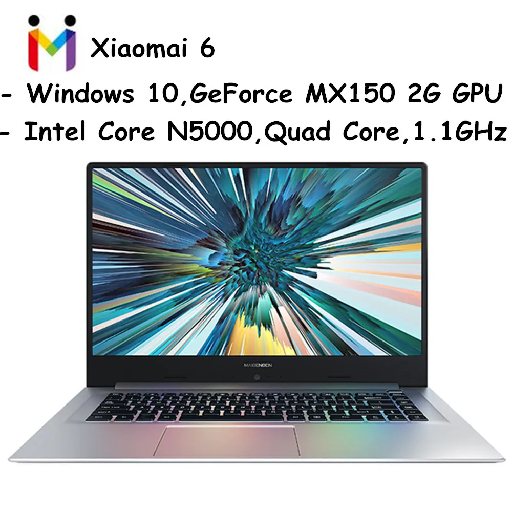 Maibenben Xiaomai 6 ноутбук 15 дюйма Windows 10 Intel Core N5000 4 ядра 1 GHz GB Оперативная память 240 SSD ТБ