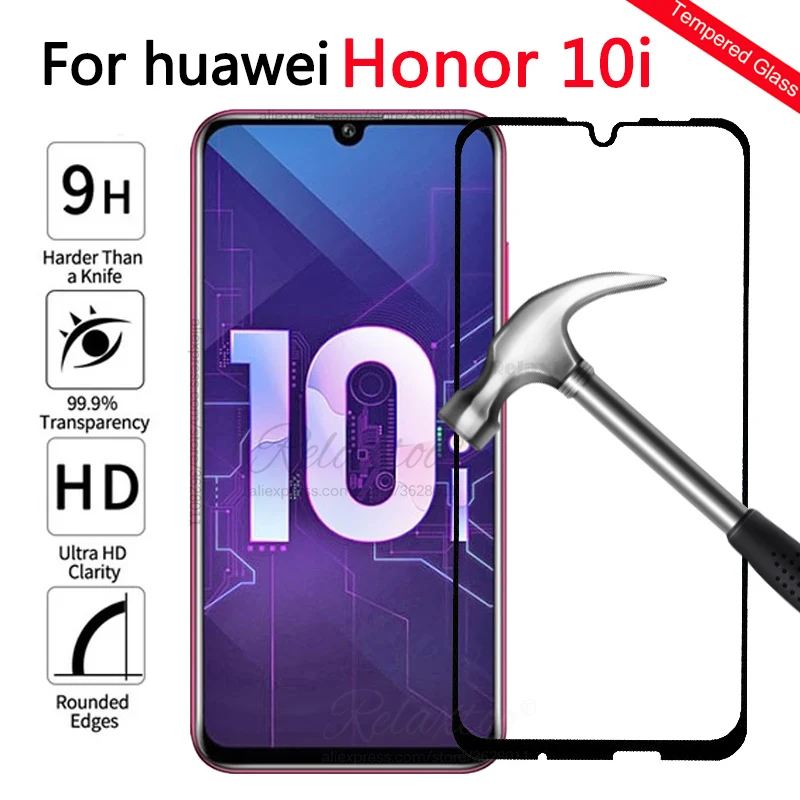 Полное покрытие закаленное стекло Honor 10i 10 i защита экрана защитное на Huawei honor honor10