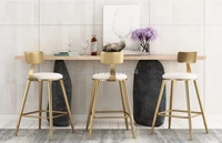 high quality 45cm68cm85cm nordic bar stool bar chair creative coffee chair gold high stool simple dining chair wrought iron