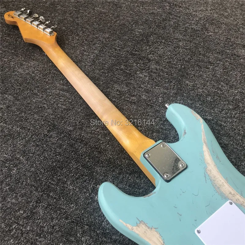 В наличии. Ручная do old guitar s реставрация древних путей электрогитара зеленый
