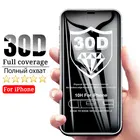 Защитное стекло 30D для iPhone X, Защита экрана для iPhone XS MAX XR X 10, полноразмерное закаленное стекло, пленка