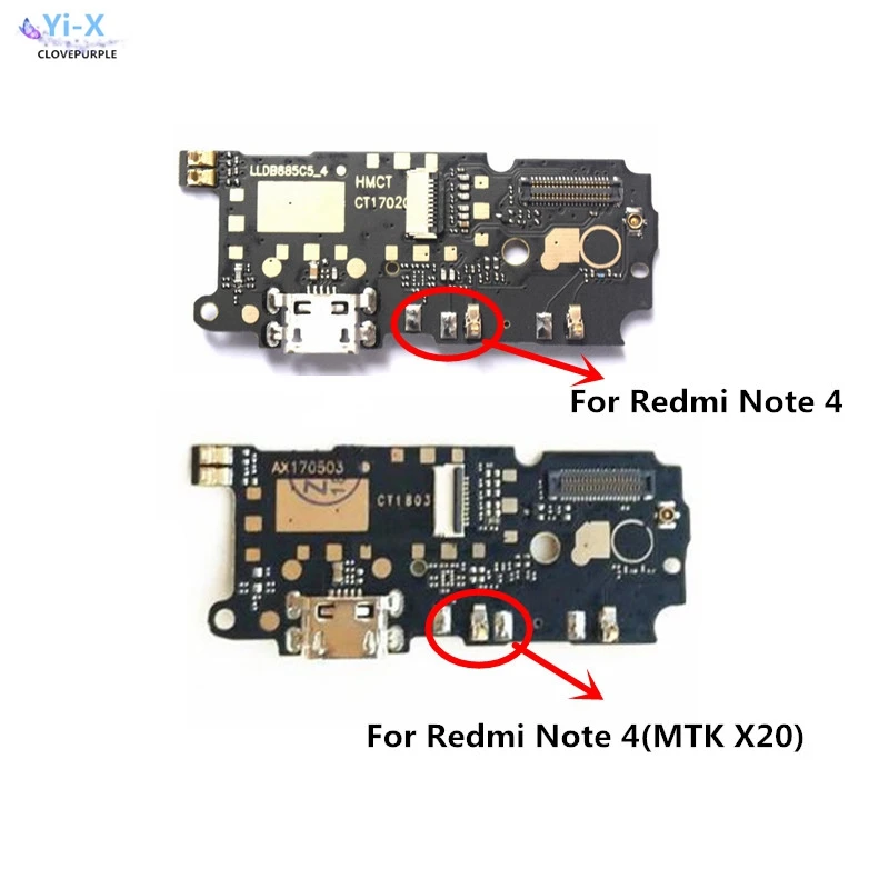 5 шт./лот для Xiaomi RedMi Note 4X MTK 2017 USb зарядная плата зарядка микрофон Материнская