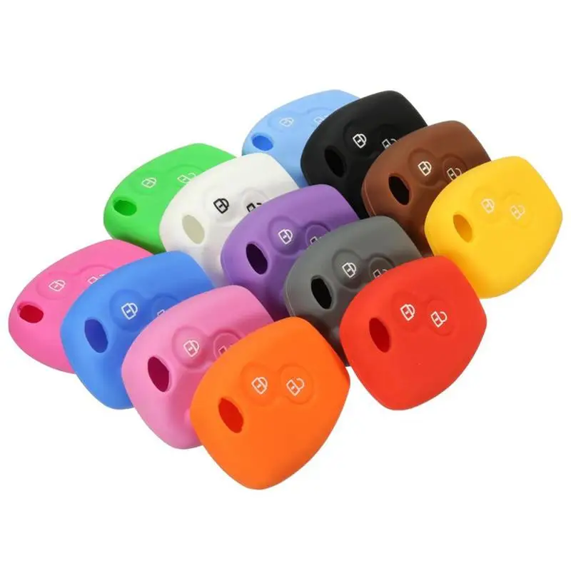 Silicone Key Case Car Cover Remote Control Fob for Renault 2 Button Pink | Автомобили и мотоциклы