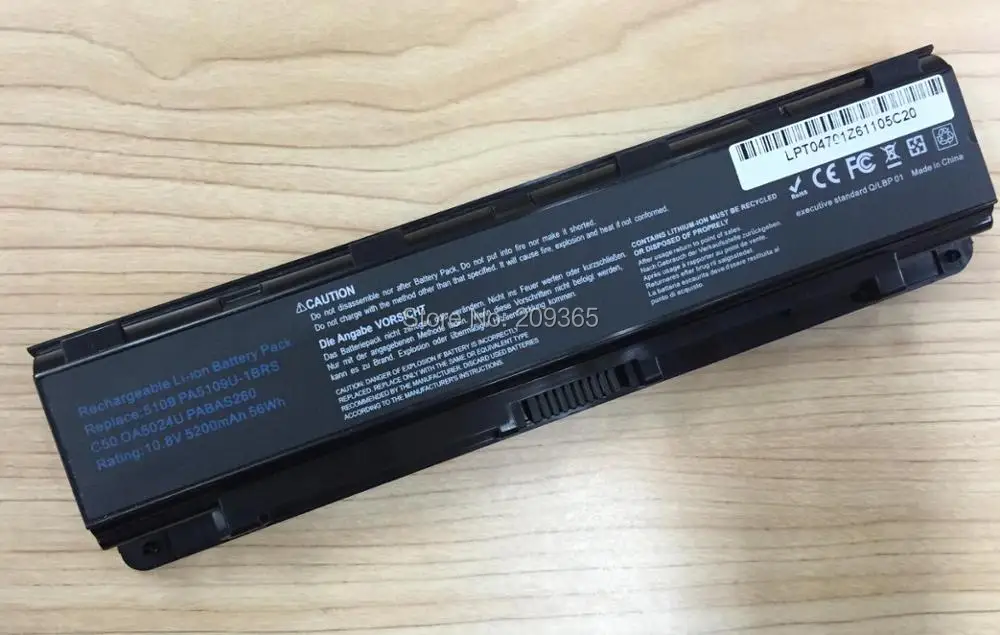 PA5109U 1BRS Аккумулятор для ноутбука Toshiba Satellite C40 C50 C50D C50T C55 C55T C55D C55DT|Аккумуляторы