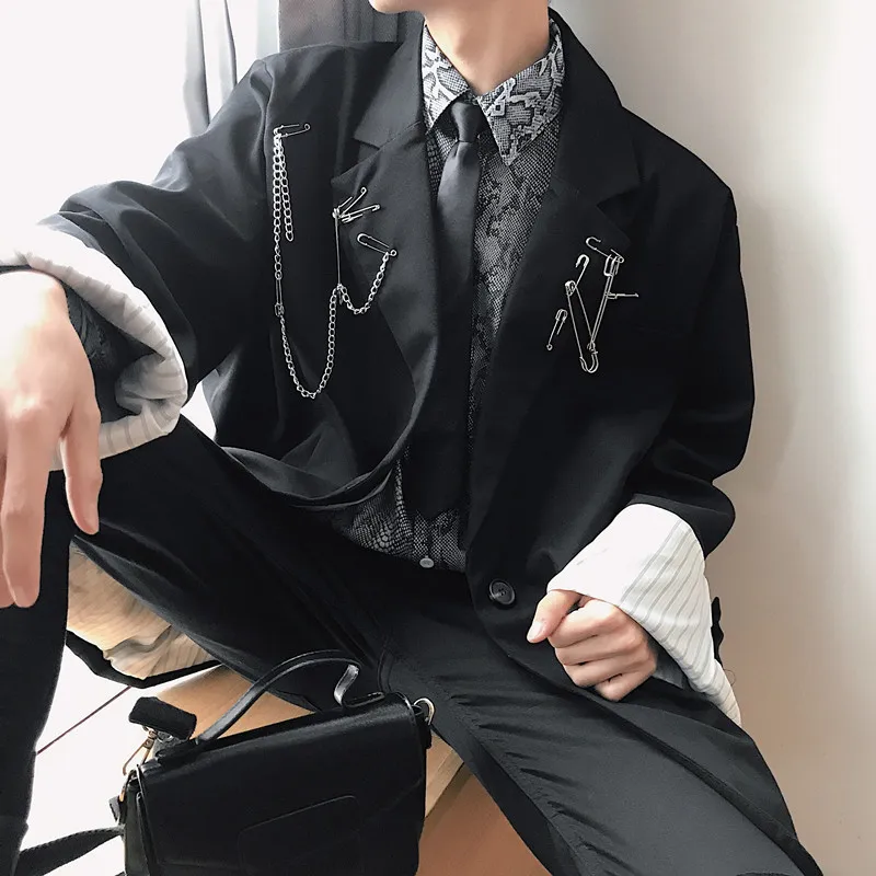 2019 Весенняя Новинка стежка дизайн свободные мужской костюм блейзер cinto masculino veste