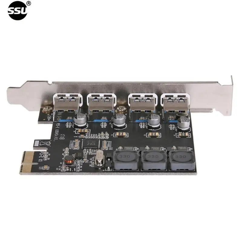 SSU U3V04S+ 4 Port USB 3.0 PCIe Expansion Card PCI Express Hub Adapter 4-port expansion card | Компьютеры и офис