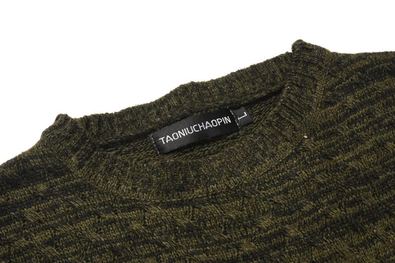 New men's round neck color matching sweater mens sweaters 2018 men winter clothes | Мужская одежда