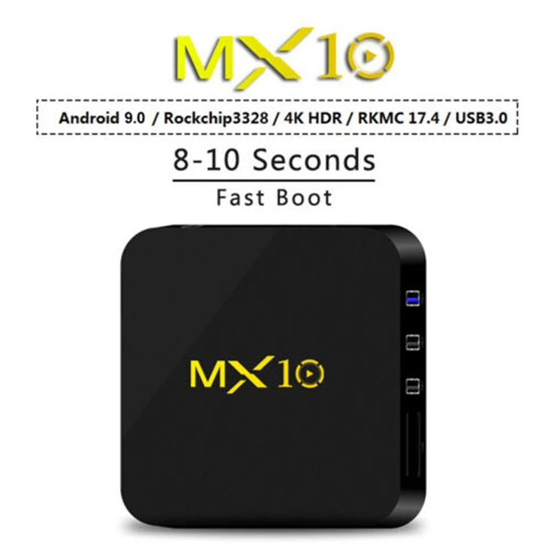 MX10 Android 8 1 Pie 4 + 32 ГБ 4K Медиаплеер Smart TV BOX четырехъядерный Wifi 2019 | Электроника