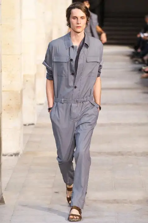 Новинка весна лето 2021 мужской комбинезон с длинным рукавом Брюки Подиумные брюки