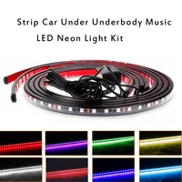 8 color led strip car under underbody music led neon light kit phone app control