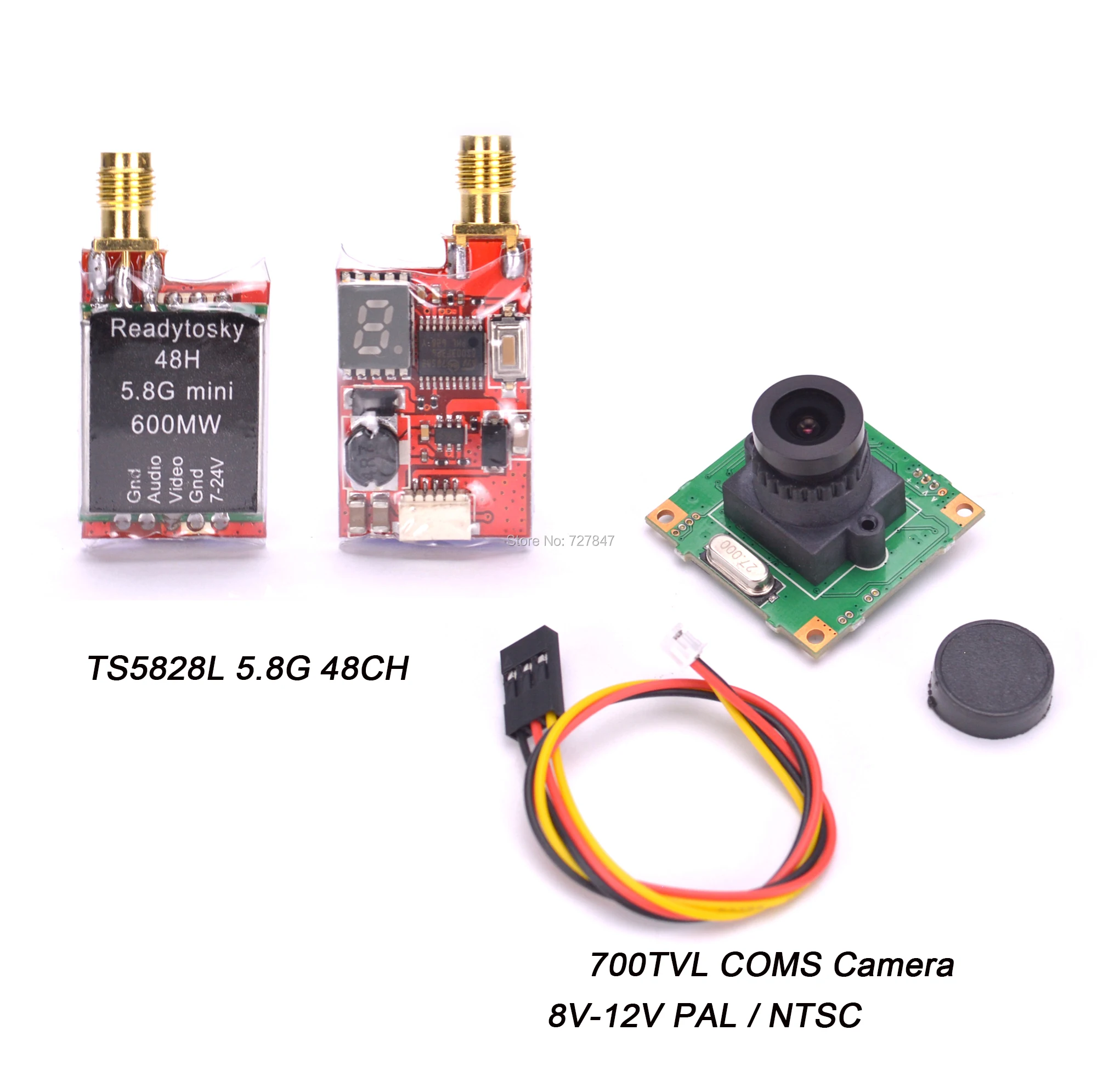 TS5828L Micro 5 8G 600mW 48CH Беспроводная передача + 700TVL 2 8 мм объектив COMS камера 8в 12в для FPV