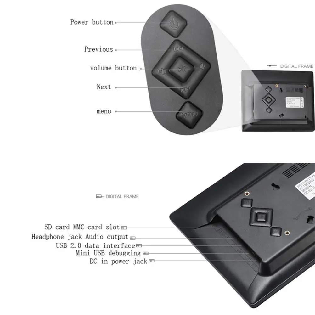 HobbyLane 7 дюймов цифровая фоторамка hd электронный фотоальбом ультра тонкий