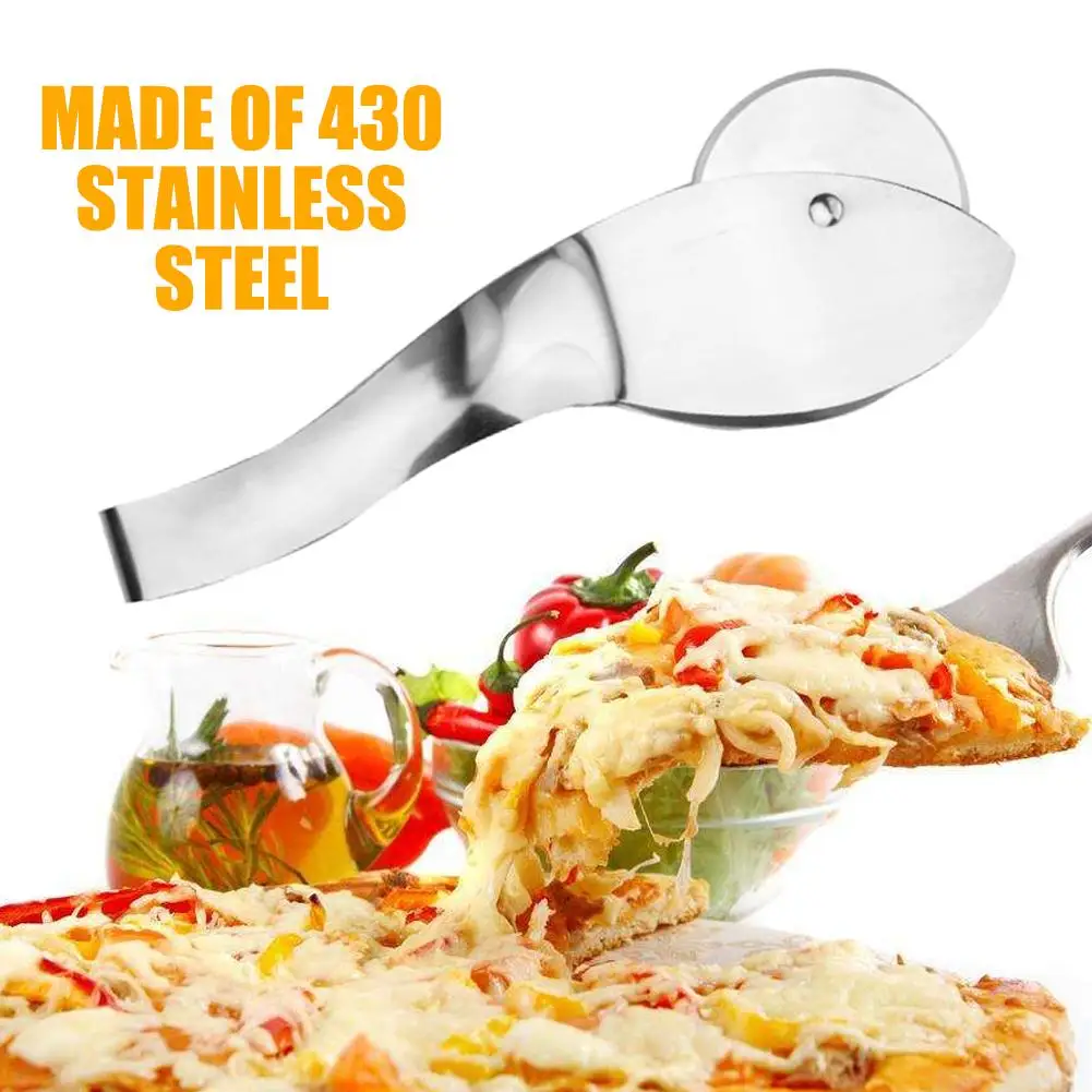 1 предмет из нержавеющей стали для пиццы резак с зажимом колеса роликов хлеба и