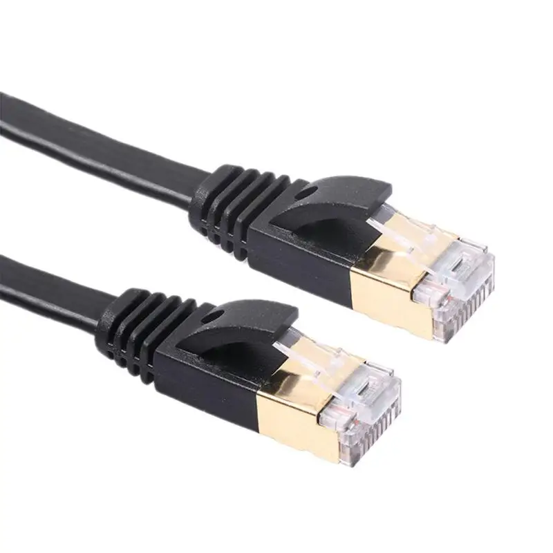 10 гигабитный плоский Ethernet Кабель для домашнего офиса CAT 7 RJ45 сетевой Lan кабель
