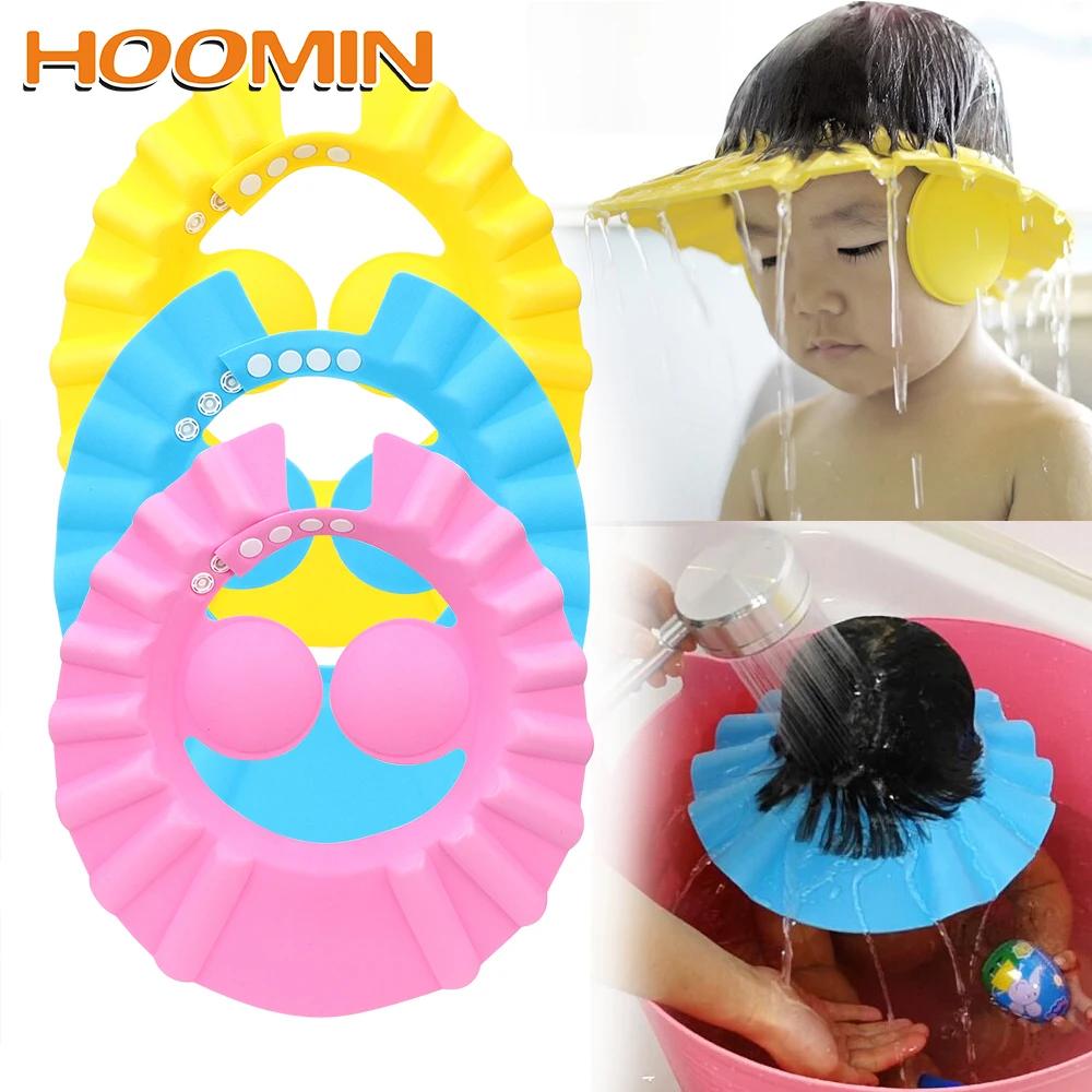 Шапочки для душа HOOMIN шапка шампуня безопасная мягкая мытья волос регулируемая