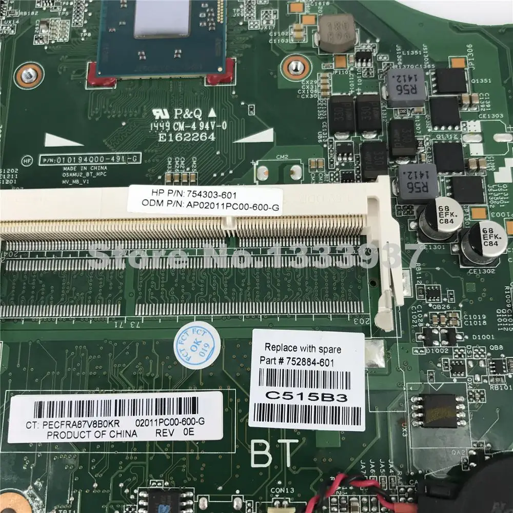 Материнская плата 752884 601 754303 для ноутбука HP Pavilion 14 D 240 G2 246 N2820 SR1SG|Материнские