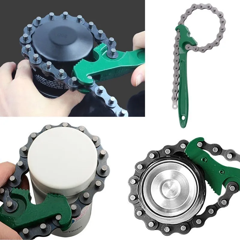 

8/12 Inch Grid Filter Chain Spanner Wrench Oil Filter Chain Wrench Grip Spanner Plier Remover Tools Plier Remove Tool