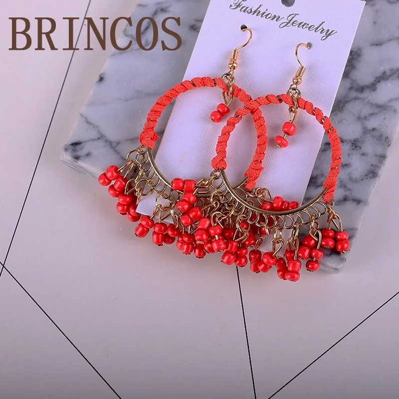 Длинные серьги в богемном стиле эффектные модные подарки женское ювелирное