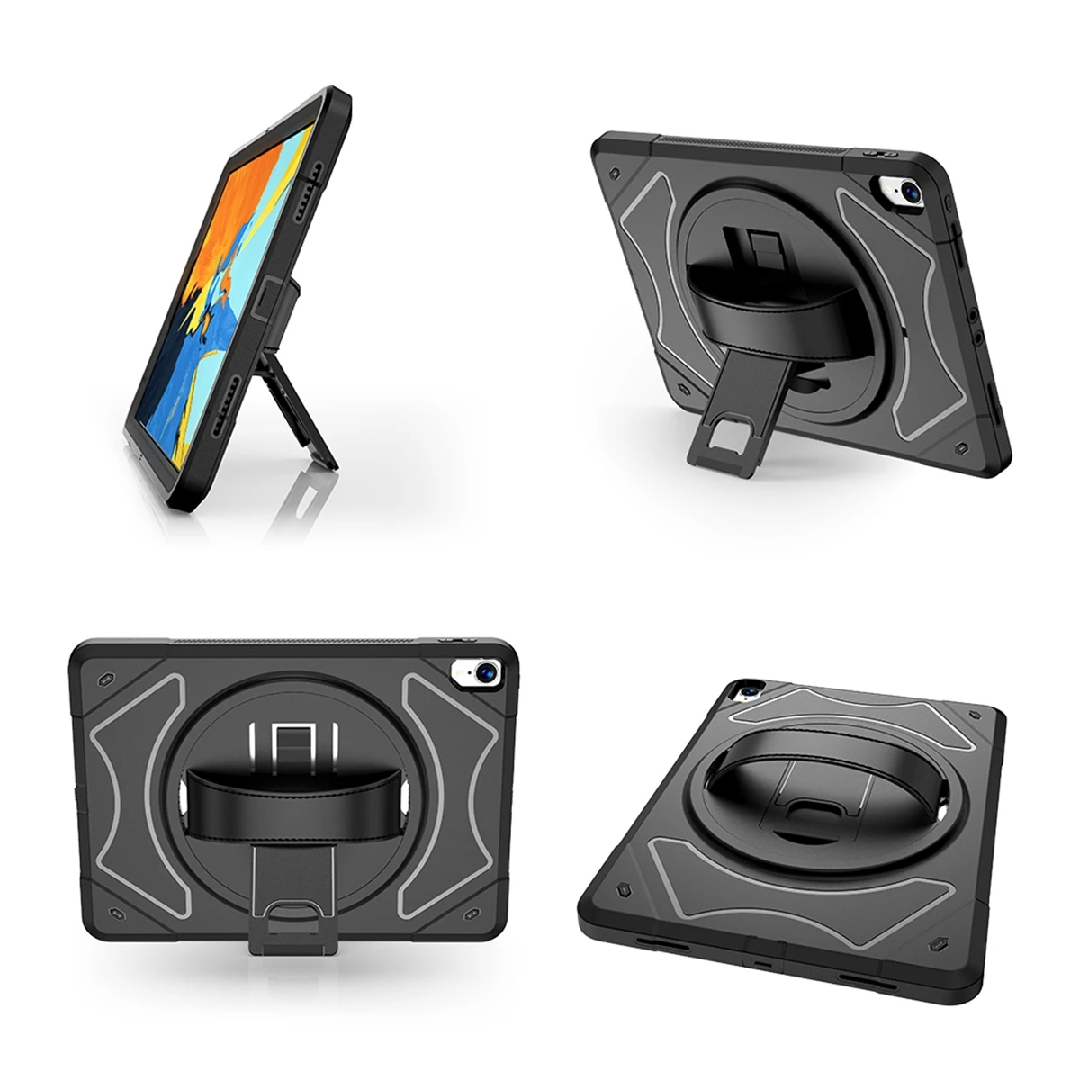 Для iPad Mini 5/iPad 2019 чехол для планшета PC + TPU противоударный защитный с кронштейном и