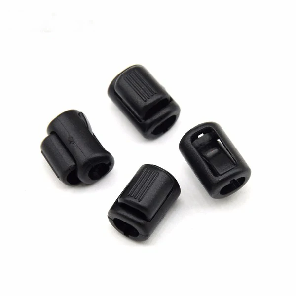 150 шт./лот K 120 черные пластиковые POM ball cord lock toggles Пружинные Стопперы для 7 мм Шнур