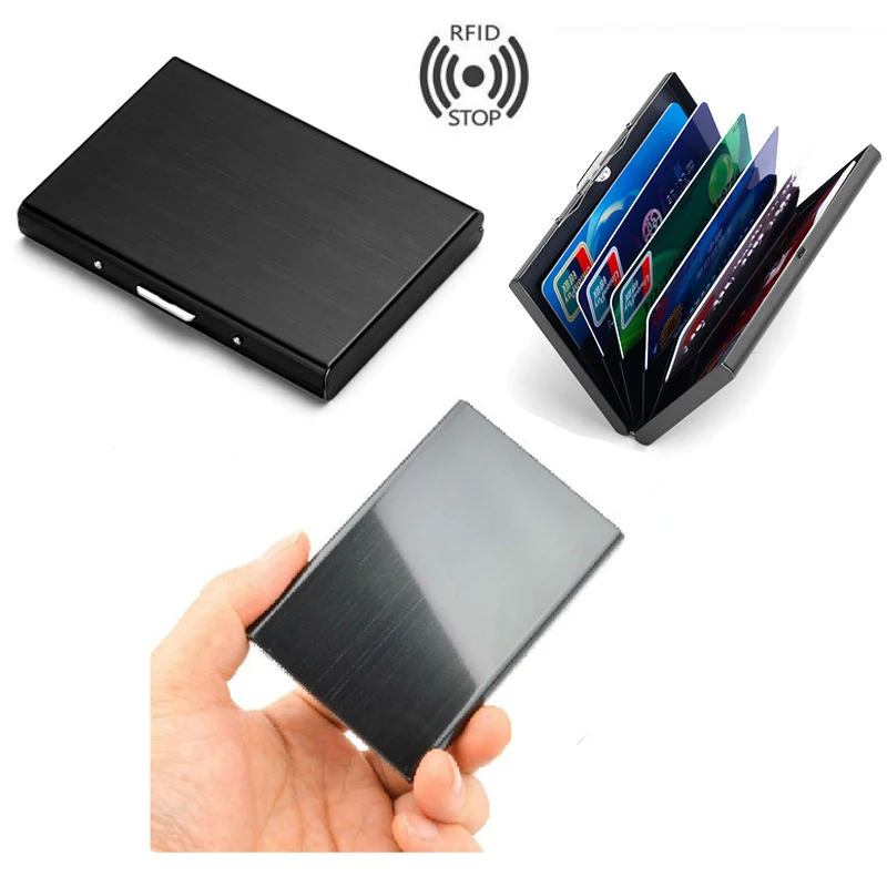 Держатели для карт алюминиевый Органайзер кошелек анти RFID защитные