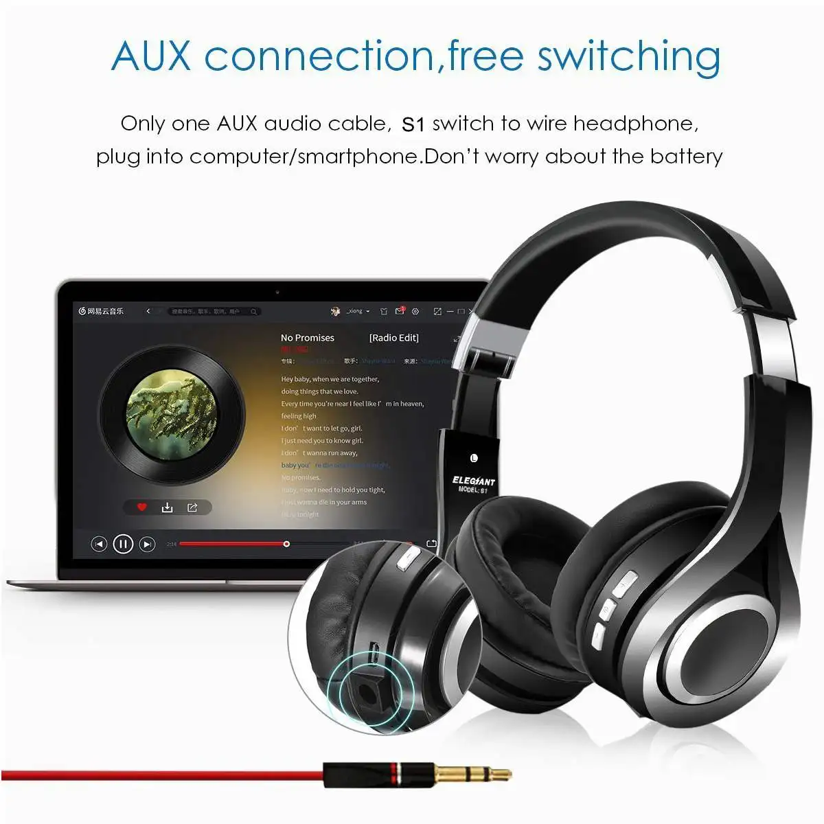 ELEGIANT S1 за ухо Беспроводной наушники гарнитура Hi Fi стереонаушники складные с