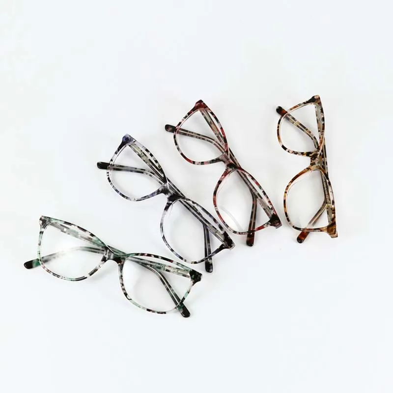 Acetate Print Glasses Frame Men Myopia Optical Prescription Eye for Women Square Fashion Eyeglasses Spectacles Eyewear | Аксессуары для