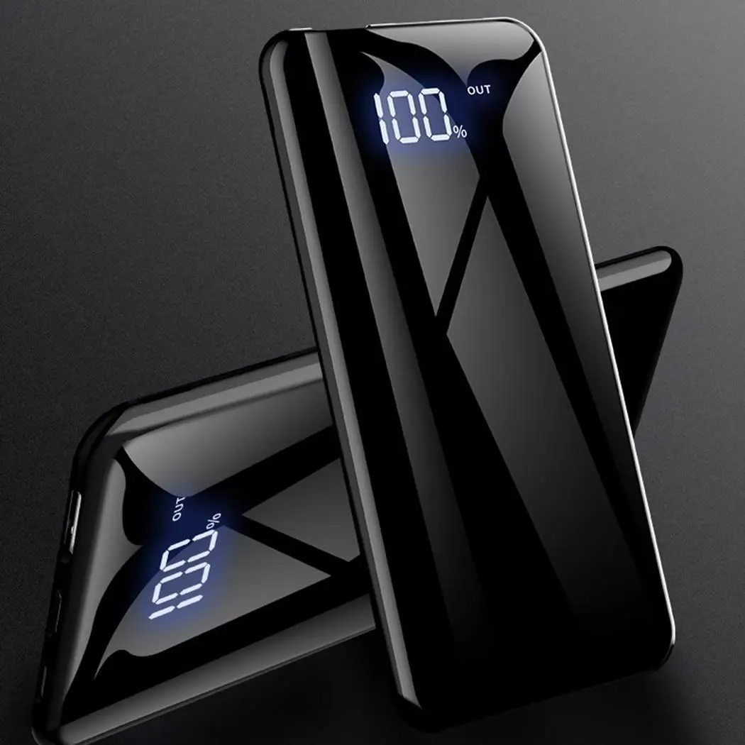 20000 мАч дизайн Портативный Dual USB цифровой дисплей внешний аккумулятор внешнее