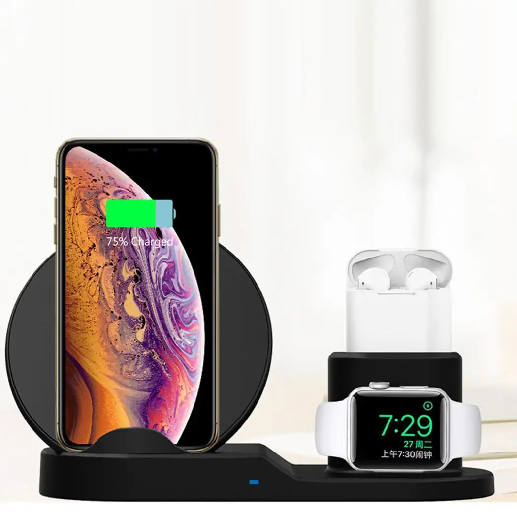 3 в 1 Беспроводная USB быстрая зарядка 73% для мобильного телефона с функцией