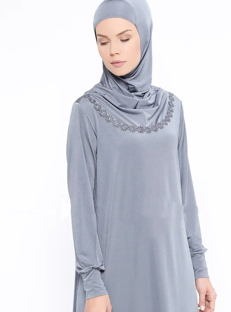 Мусульманское платье для женщин макси абайя кафтан с длинным рукавом капюшоном