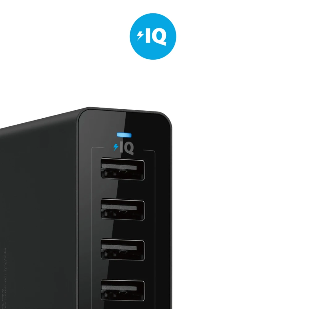 Сетевое зарядное устройство Anker PowerPort 10 60W Port Desktop Charger официальная гарантия